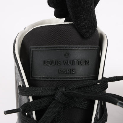 Louis Vuitton Damier Nylon Calfskin Sprinter Sneaker Boots in Black, Size 42.5 EU