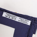 Hermès Carré 90 "KOSMIMA " 100% Silk Scarf in Navy x Beige