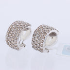 Non Signe / Unsigned Diamond Earrings K18WG 12.5g 2.00/2.00 ct