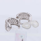 Non Signe / Unsigned Diamond Earrings K18WG 12.5g 2.00/2.00 ct