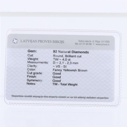 Non Signe / Unsigned Diamond Earrings K18WG 12.5g 2.00/2.00 ct