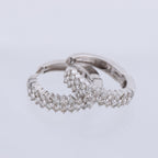 Non Signe / Unsigned Diamond Earrings K18WG 6.5g 0.50/0.50 ct