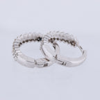 Non Signe / Unsigned Diamond Earrings K18WG 6.5g 0.50/0.50 ct