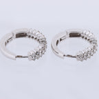 Non Signe / Unsigned Diamond Earrings K18WG 6.5g 0.50/0.50 ct