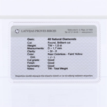 Nicht signierte Diamantohrringe (K18WG, 6,5 g, 0,50/0,50 ct)