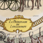 Hermès Carré 90 "LA PROMENADE DE LONGCHAMPS" 100% Silk Scarf in Ecru