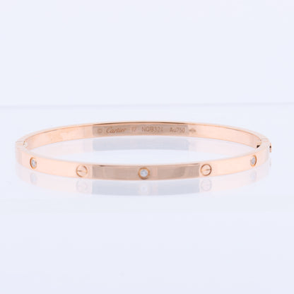 Cartier Love SM Halbdiamant-Armband 750 (PG) 18,6 g 17