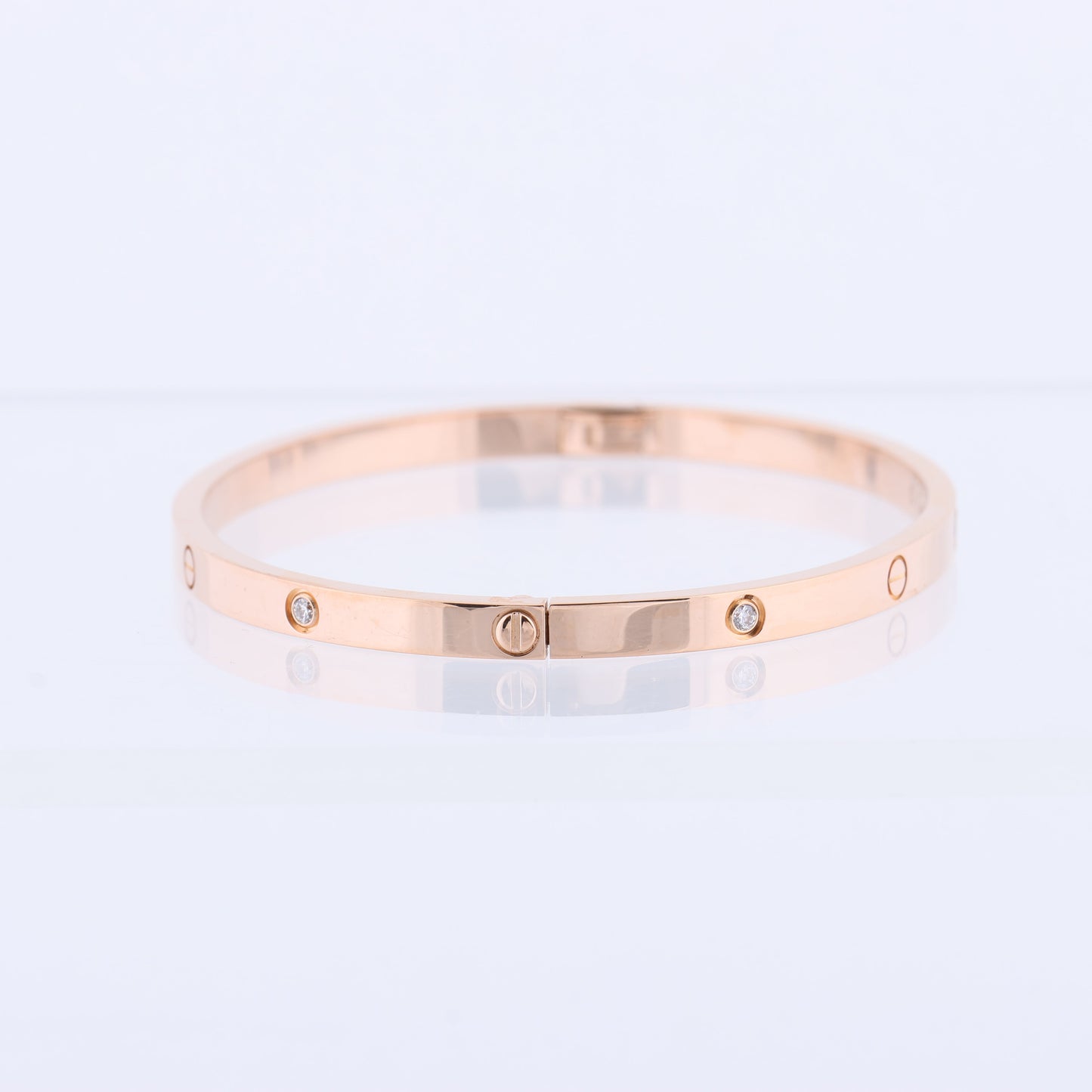 Cartier Love SM Half Diamond Bracelet 750(PG) 18.6g 17