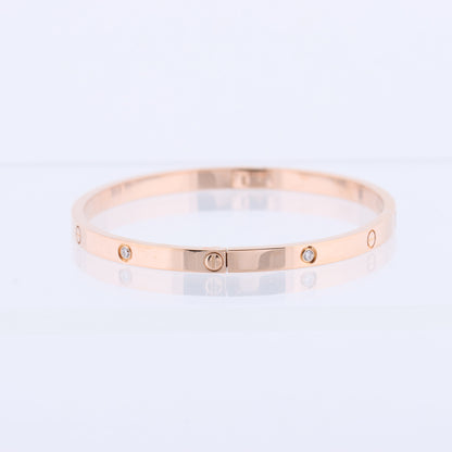 Cartier Love SM Half Diamond Bracelet 750(PG) 18.6g 17