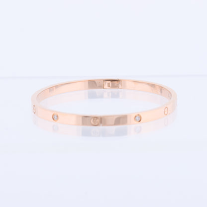 Cartier Love SM Halbdiamant-Armband 750 (PG) 18,6 g 17