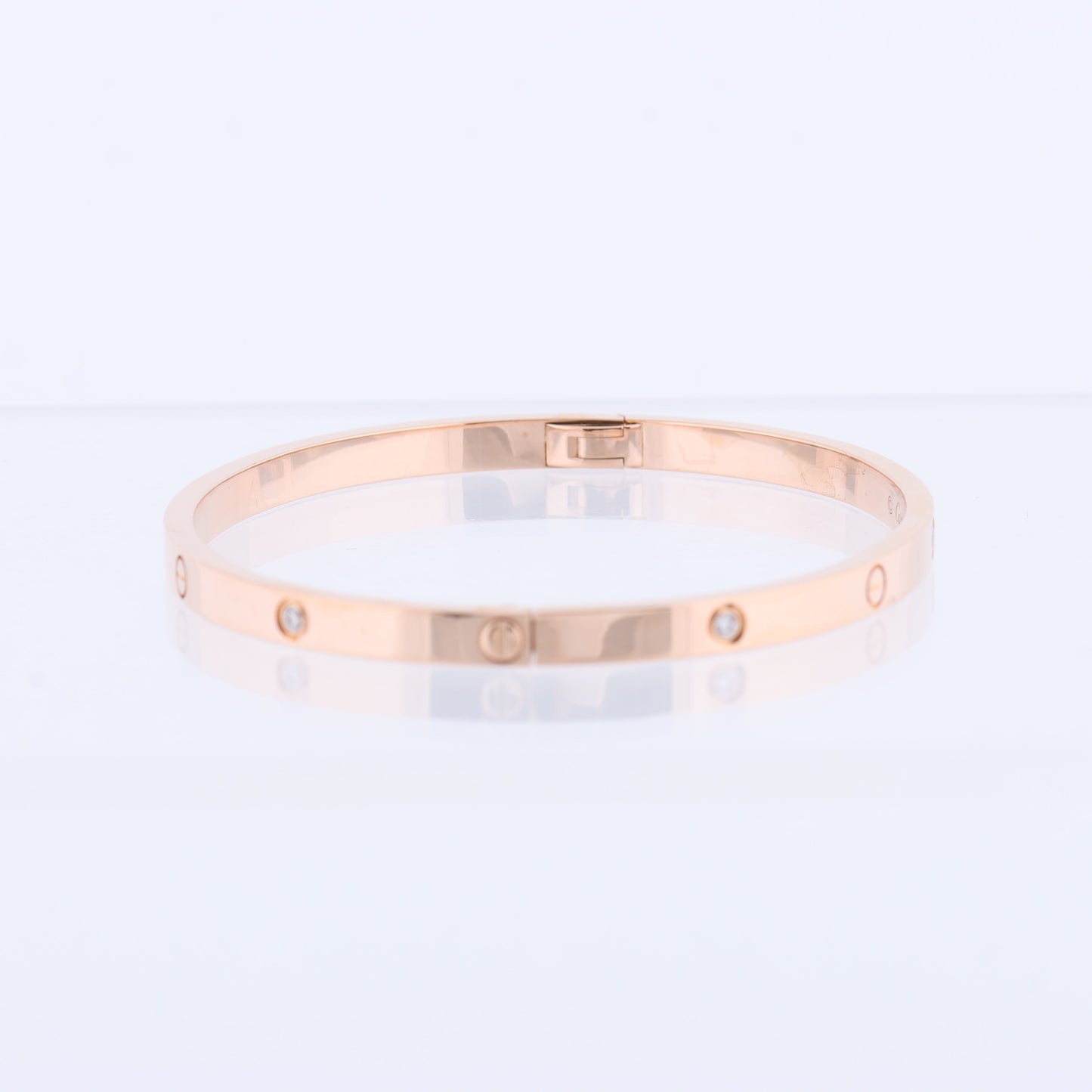 Cartier Love SM Half Diamond Bracelet 750(PG) 18.6g 17