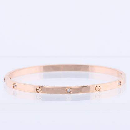 Cartier Love SM Halbdiamant-Armband 750 (PG) 18,6 g 17