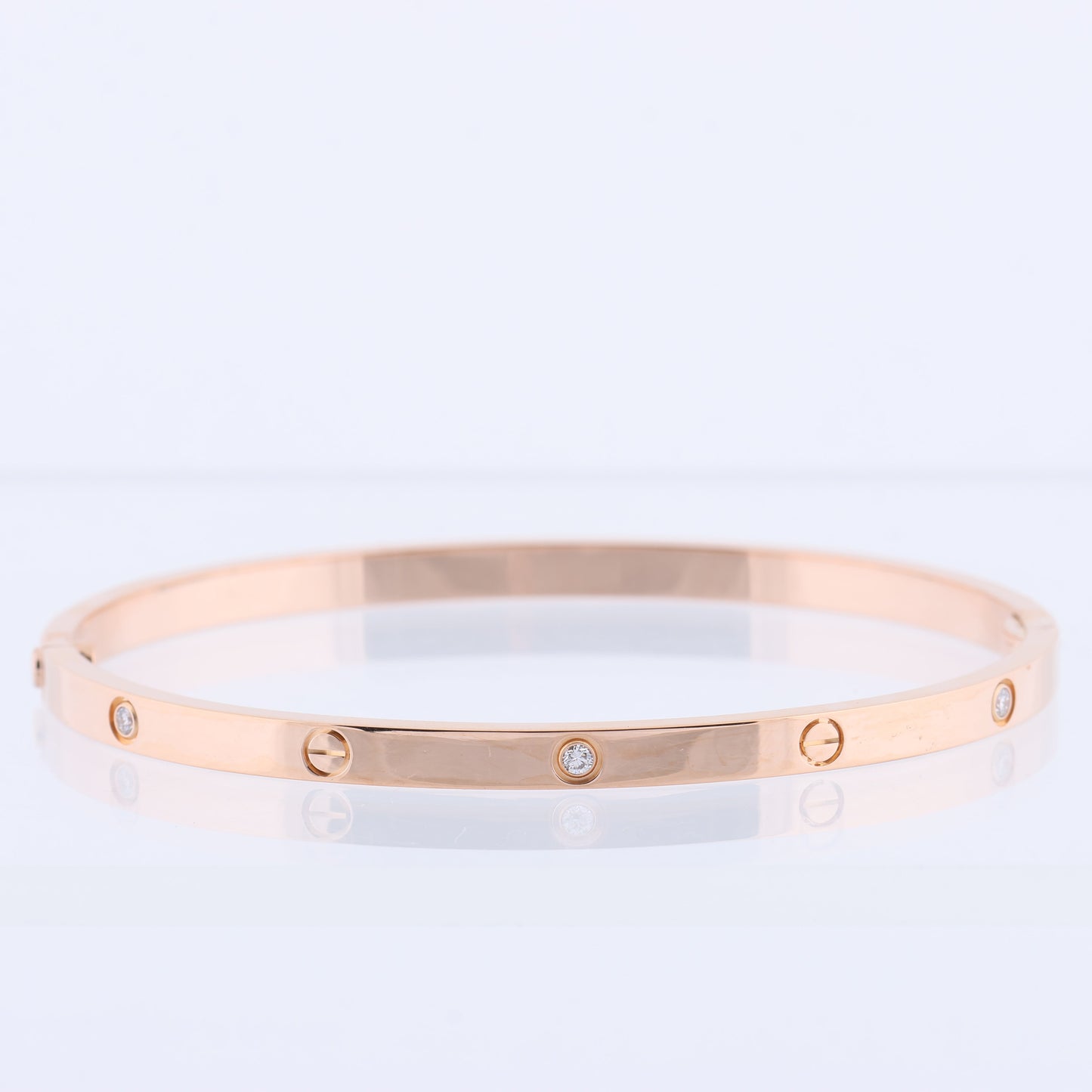 Cartier Love SM Half Diamond Bracelet 750(PG) 18.6g 17