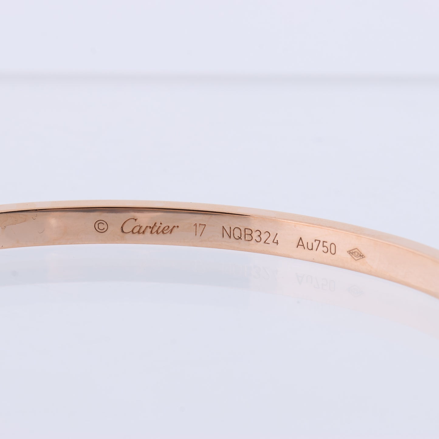Cartier Love SM Halbdiamant-Armband 750 (PG) 18,6 g 17