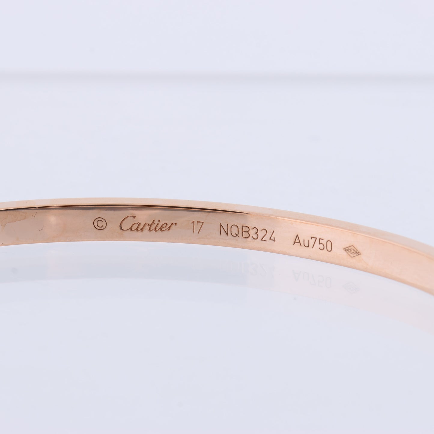 Cartier Love SM Half Diamond Bracelet 750(PG) 18.6g 17