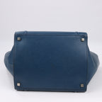 CELINE Luggage Phantom Medium Grained Leather Handbag in Navy Blue