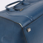 CELINE Luggage Phantom Medium Grained Leather Handbag in Navy Blue