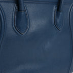 CELINE Luggage Phantom Medium Grained Leather Handbag in Navy Blue