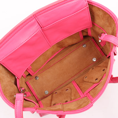Bottega Veneta Sac à main Arco Mini Paper en cuir de veau Maxi Intrecciato 2Way en rose