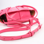 Bottega Veneta Arco Mini Paper Calfskin Maxi Intrecciato 2Way Handbag in Pink