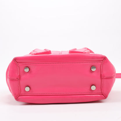 Bottega Veneta Arco Mini Paper Calfskin Maxi Intrecciato 2Way Handbag in Pink