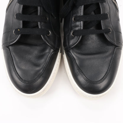Hermès Leather High-Top Side Zip Sneakers in Black, Size 42 EU 182355ZH