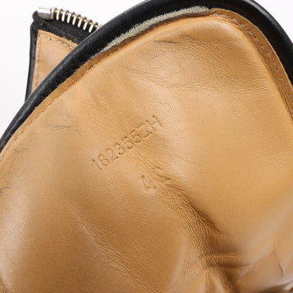 Baskets montantes en cuir Hermès à fermeture éclair latérale, noires, pointure 42 (UE) 182355ZH