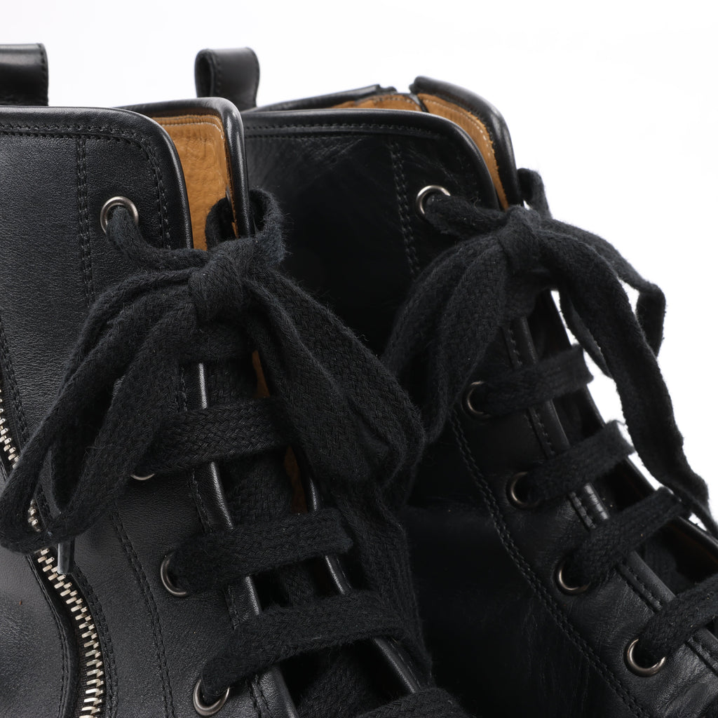 Hermès Leather High-Top Side Zip Sneakers in Black, Size 42 EU 182355ZH