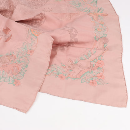 Carré Hermès Carré 90 « JUNGLE LOVE » 100 % soie rose