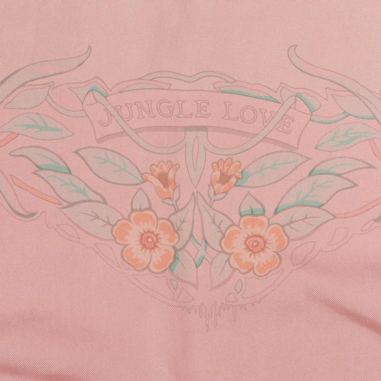 Hermès Carré 90 "JUNGLE LOVE" 100% Silk Scarf in Pink