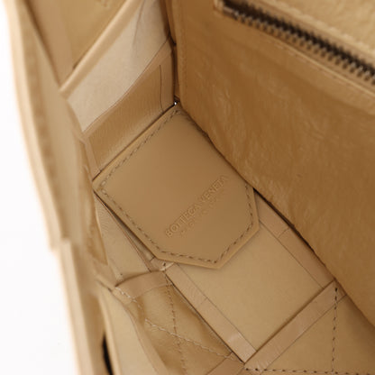 Bottega Veneta Maxi Intrecciato Kassetten-Umhängetasche aus Leder in Beige