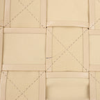 Bottega Veneta Maxi Intrecciato Cassette Leather Shoulder Bag in Beige