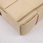 Bottega Veneta Maxi Intrecciato Cassette Leather Shoulder Bag in Beige
