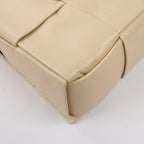 Bottega Veneta Maxi Intrecciato Cassette Leather Shoulder Bag in Beige