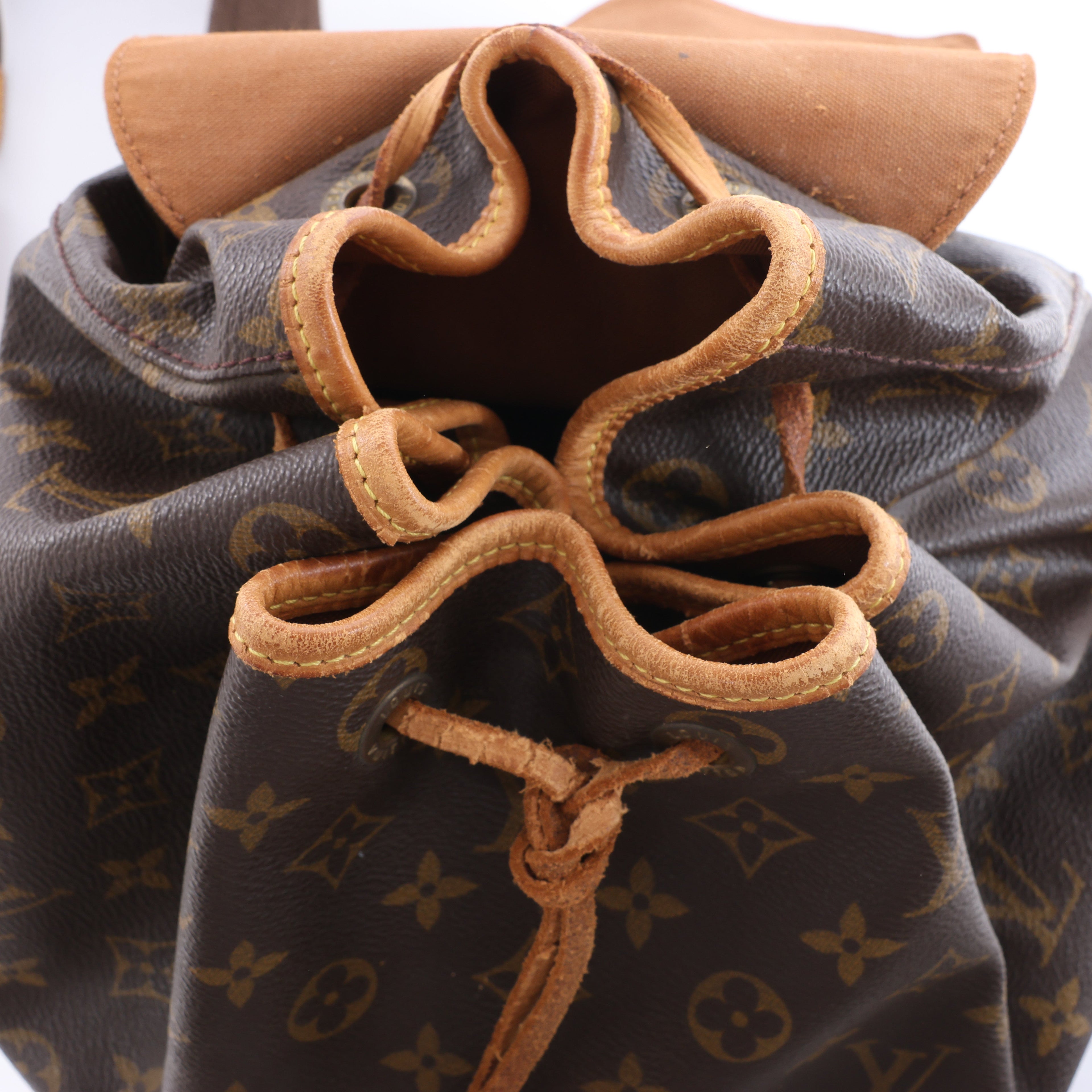 Louis Vuitton Montsouris GM Monogram Canvas Vintage Backpack in Brown M51135