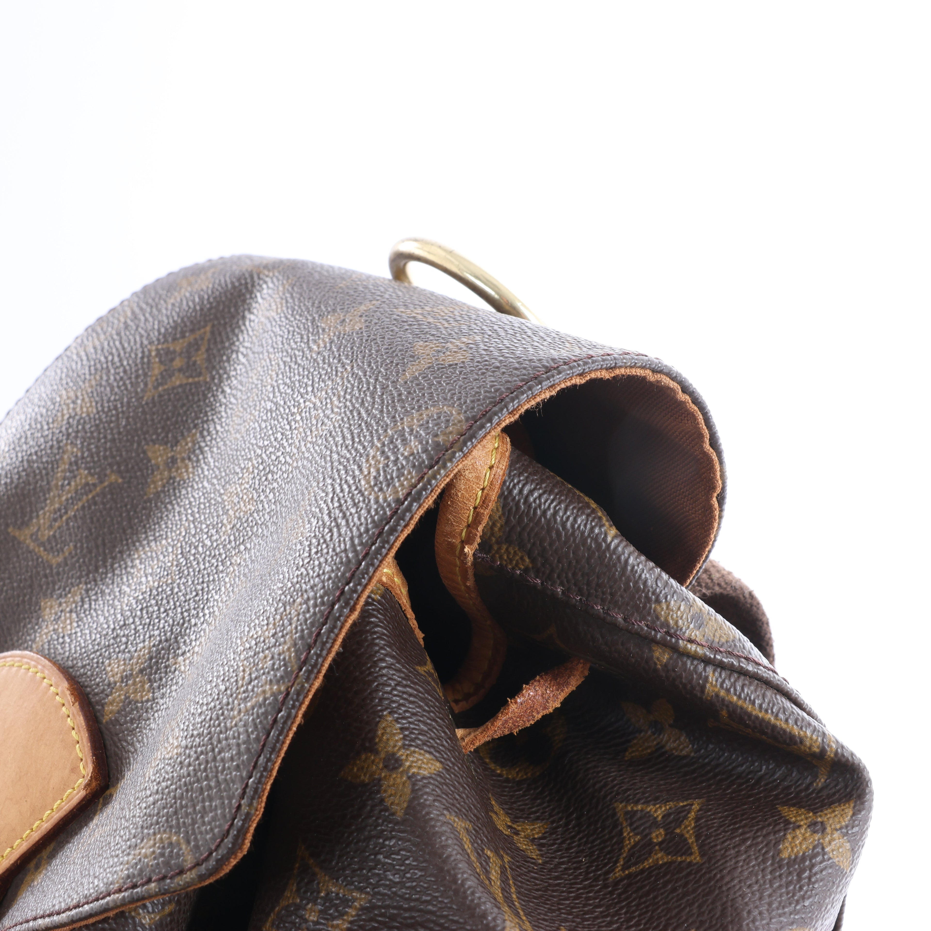 Louis Vuitton Montsouris GM Monogram Canvas Vintage Backpack in Brown M51135