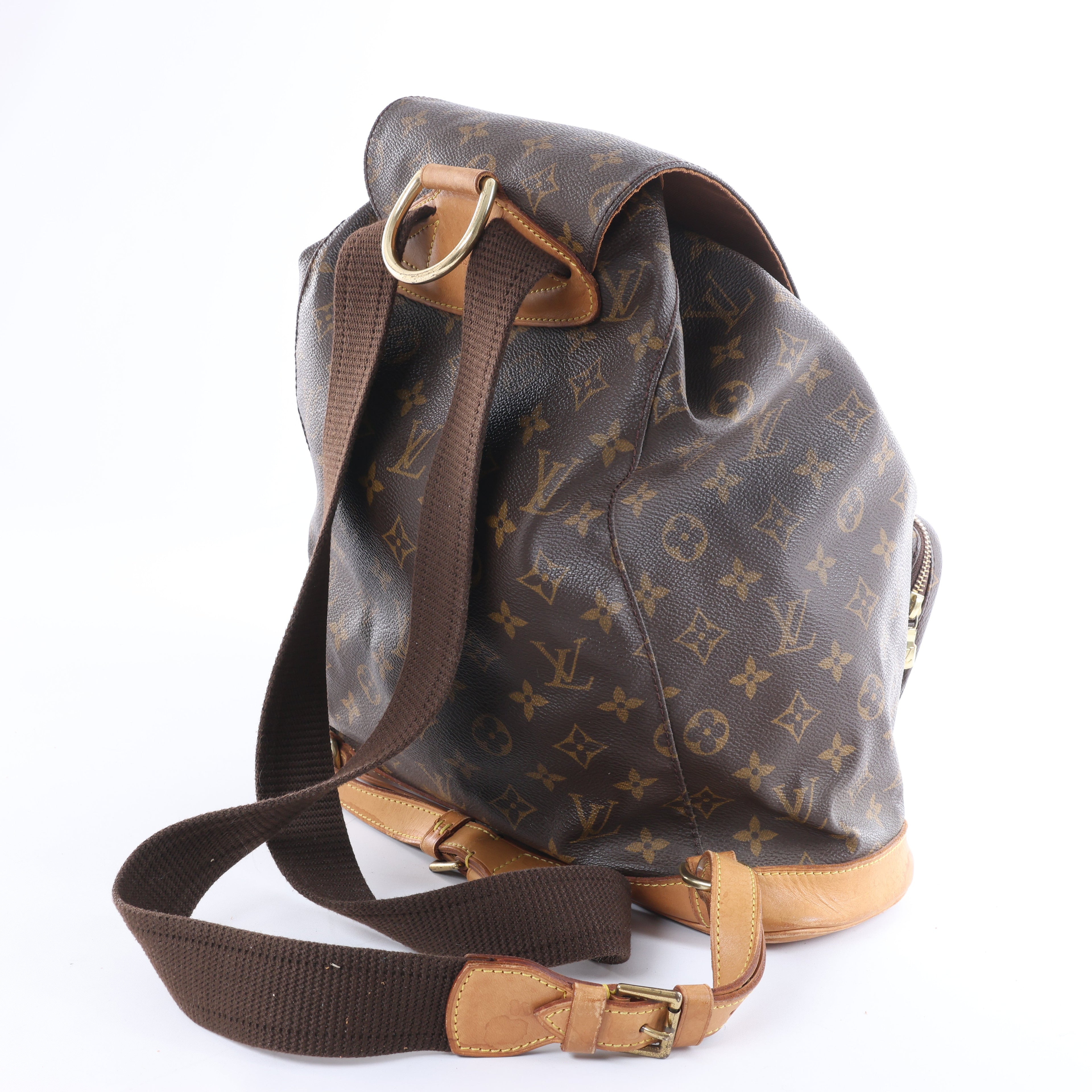 Louis Vuitton Montsouris GM Monogram Canvas Vintage Backpack in Brown M51135