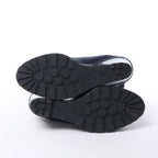 Chanel Suede x Patent Long Boots in Black x Navy G27002, Size 37 EU