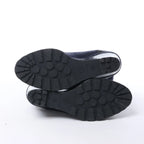 Chanel Suede x Patent Long Boots in Black x Navy G27002, Size 37 EU