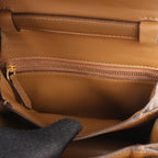 Bolso de hombro pequeño de piel Celine Classic Box en marrón