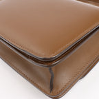 Bolso de hombro pequeño de piel Celine Classic Box en marrón