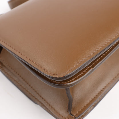 Celine Classic Box Small Leather Shoulder Bag in Brown