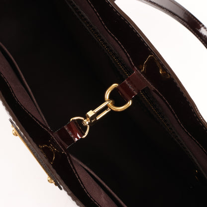 Louis Vuitton Monogram Vernis Wilshire MM Handbag in Amarante