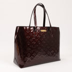 Louis Vuitton Monogram Vernis Wilshire MM Handbag in Amarante