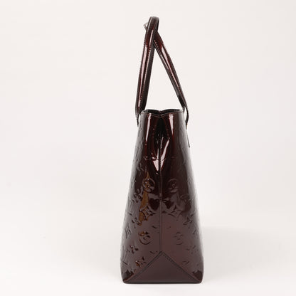 Louis Vuitton Monogram Vernis Wilshire MM Handbag in Amarante