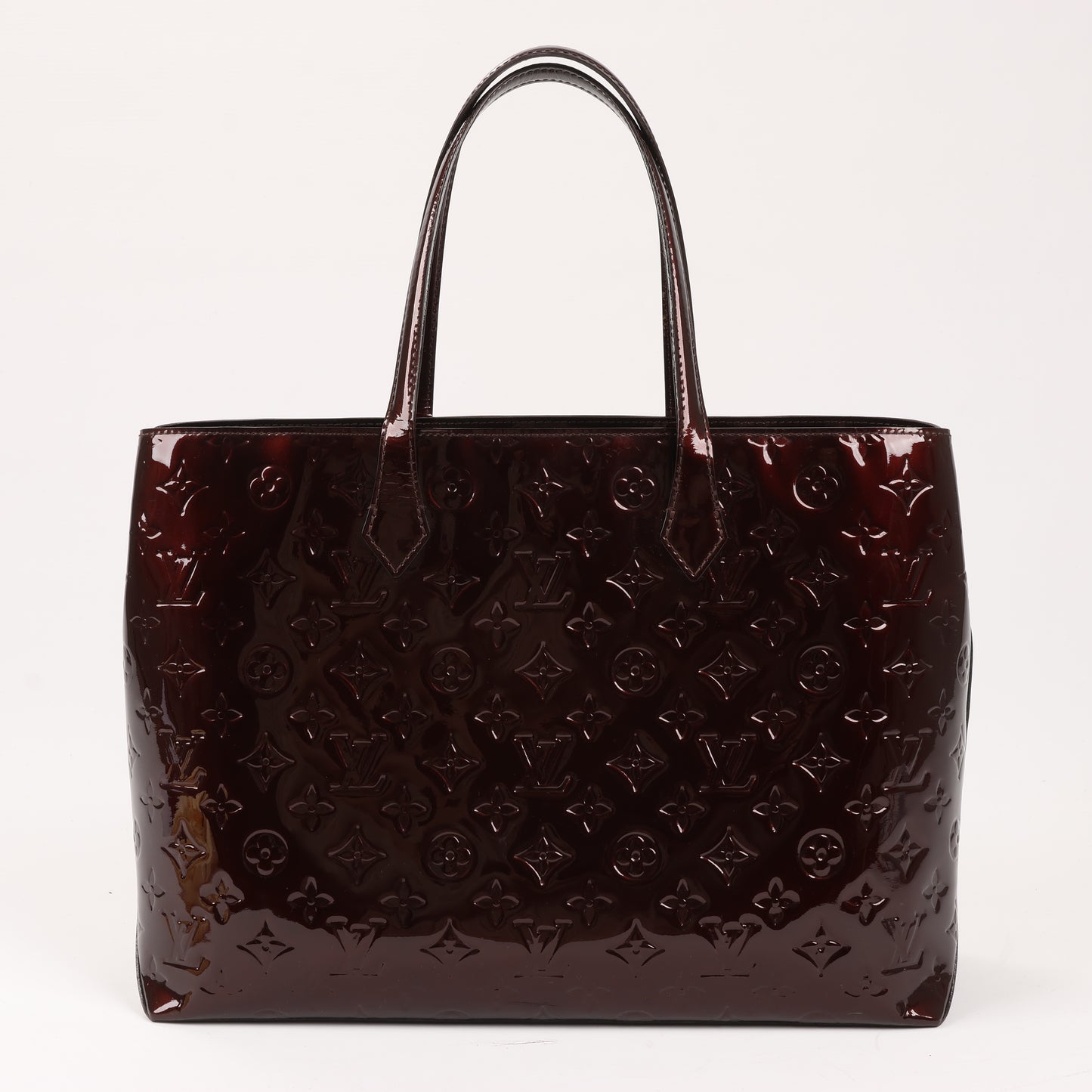 Louis Vuitton Monogram Vernis Wilshire MM Handbag in Amarante