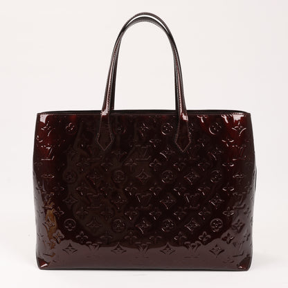 Louis Vuitton Monogram Vernis Wilshire MM Handbag in Amarante