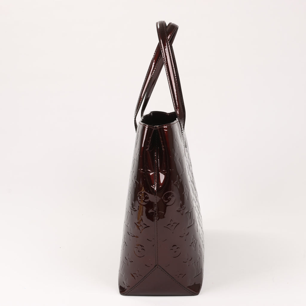 Louis Vuitton Monogram Vernis Wilshire MM Handbag in Amarante