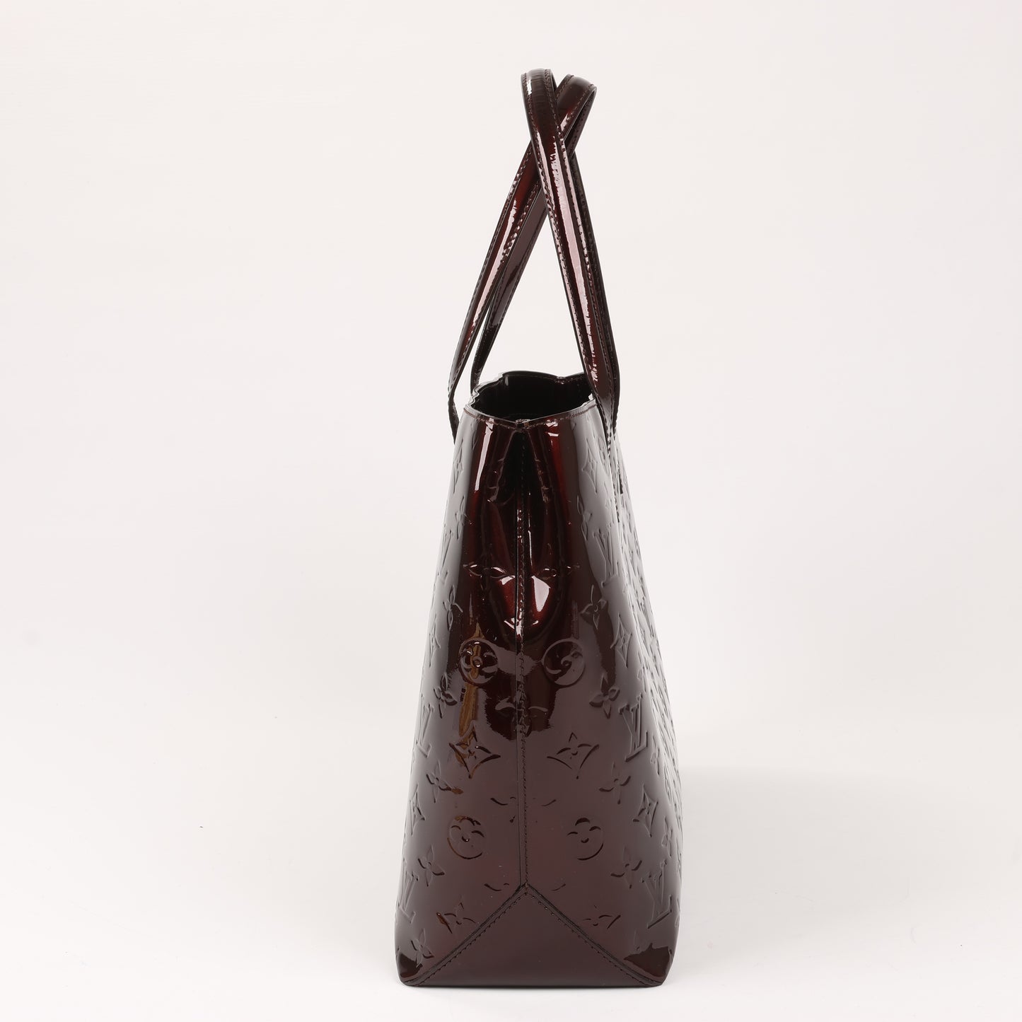 Louis Vuitton Monogram Vernis Wilshire MM Handbag in Amarante