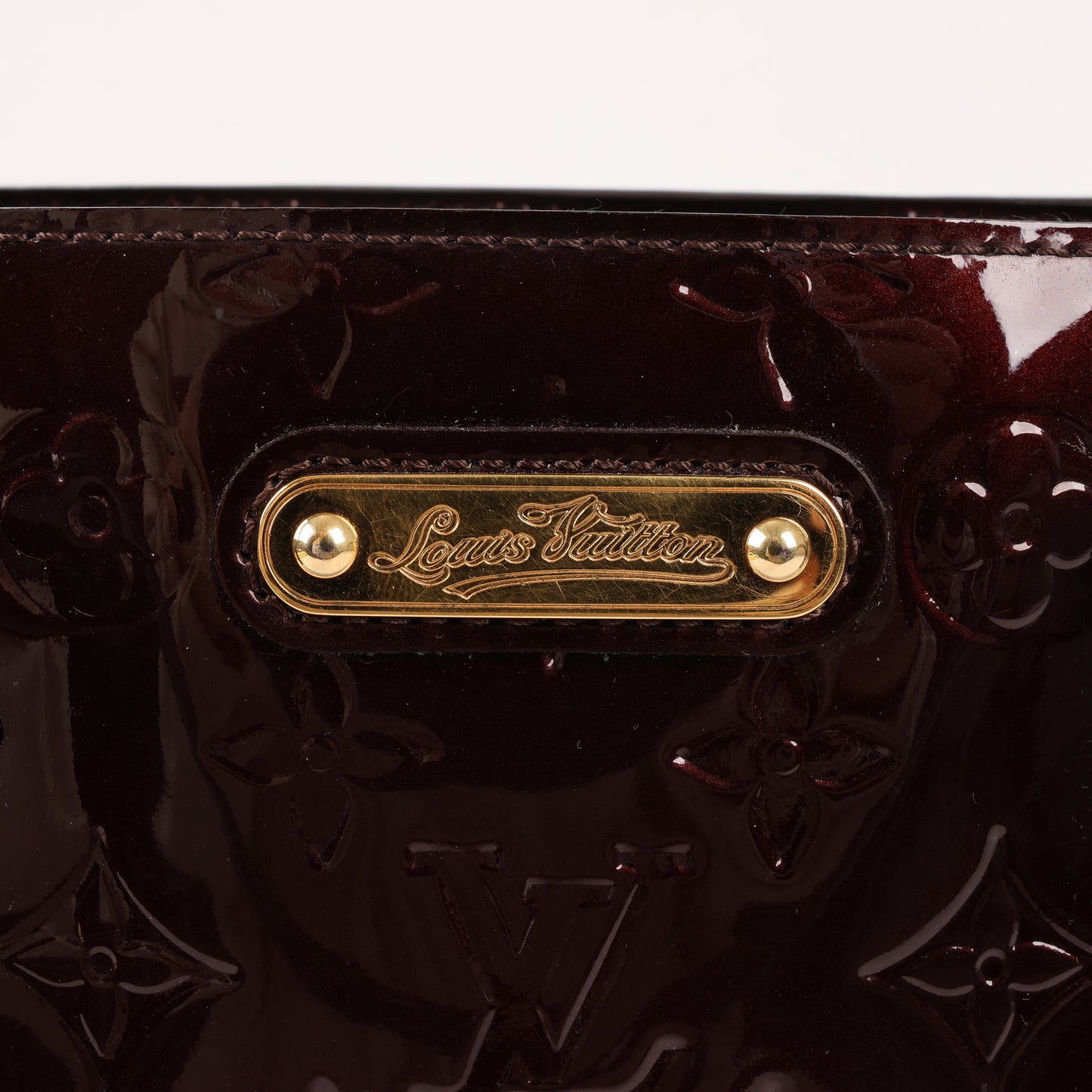 Louis Vuitton Monogram Vernis Wilshire MM Handbag in Amarante